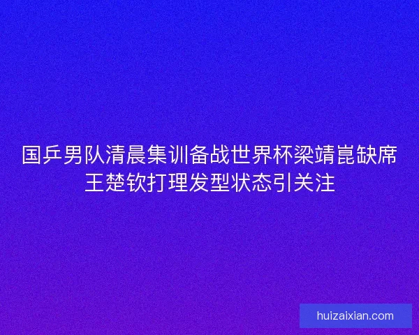 国乒男队清晨集训备战世界杯梁靖崑缺席王楚钦打理发型状态引关注